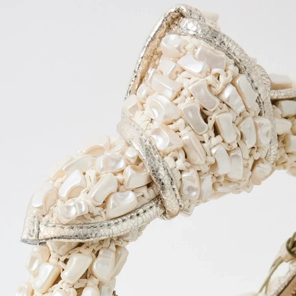 Poolside The Josie  Knotted Top Handle Pearl Bag - Picture 14 of 16